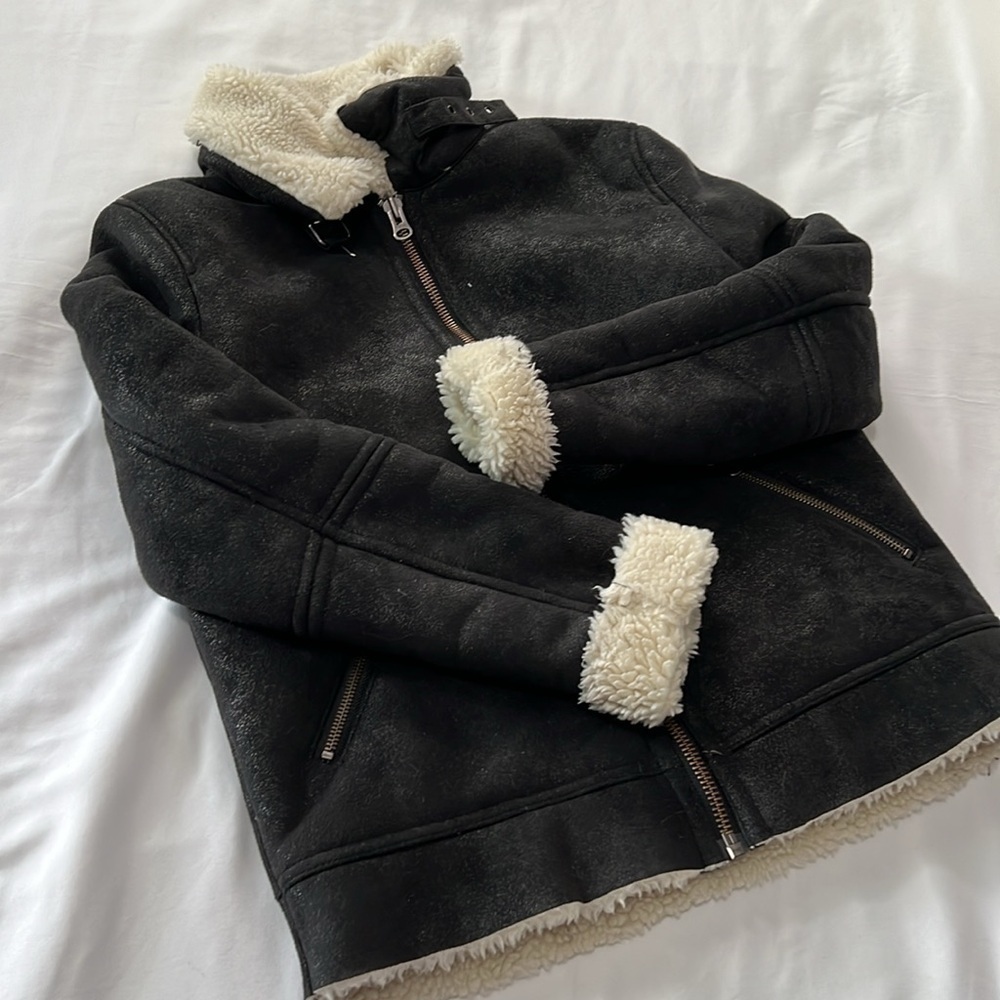 ASOS Faux Leather Bomber Jacket
